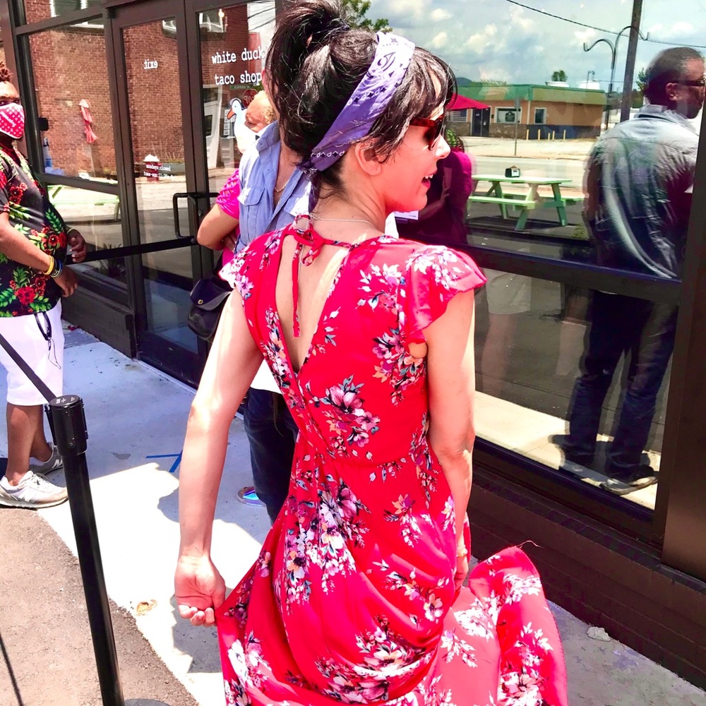 UO Band of Gypsies Vibrant Red Summer Dress Size XS